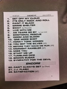 Be in awe of the Rolling Stones set list.